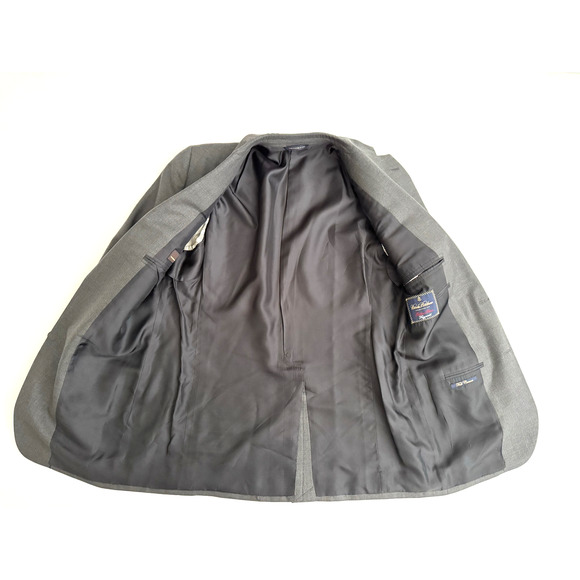 Brooks Brothers Golden Fleece Fitzgerald Blazer 41R 2-Button Gray Wool VBC Italy - Picture 5 of 14